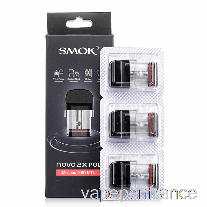 Smok Novo 2x Dosettes De Remplacement Stylo Vape à Dosettes Mtl Maillées De 0,9 Ohm